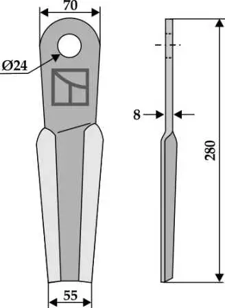 Schlegel 280x70mm - rechts